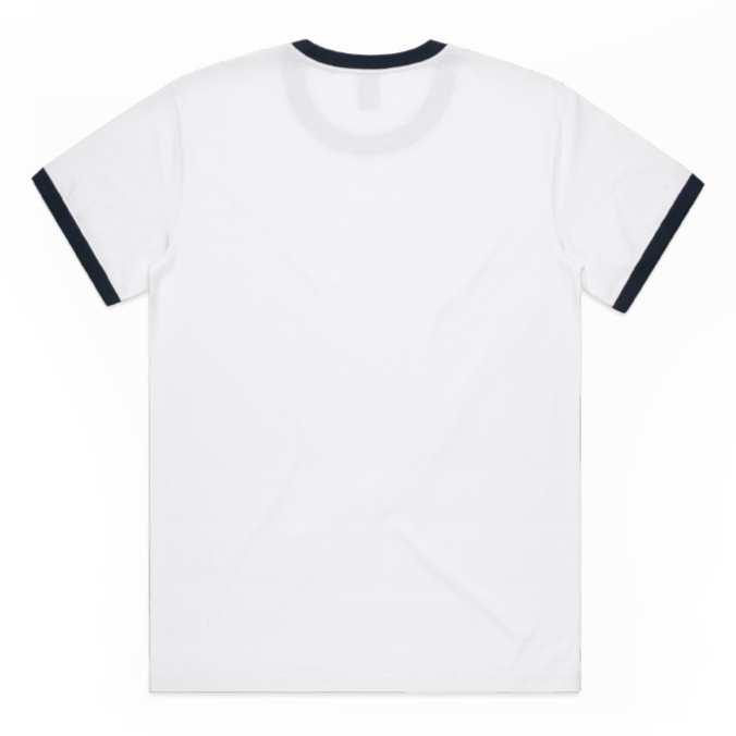 VINTAGE RINGER TEE - WHITE/NAVY