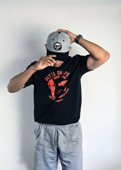 OUTTA SHAPE GLORY TEE  (VINTAGE BLACK)