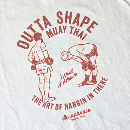 OUTTA SHAPE GLORY TEE  (VINTAGE WHITE)